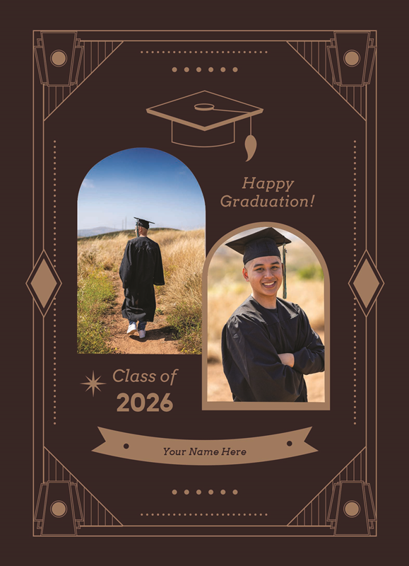 Graduation Design Portrait 5x7 Graduation Double Portrait