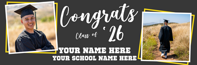 2x6 Congrats Grad Banner
