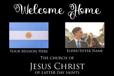 Missionary Welcome Home Yard Sign