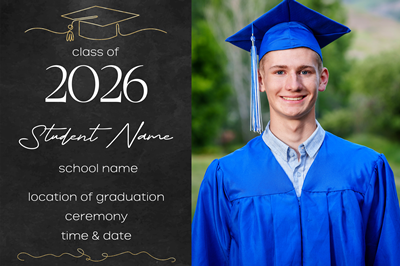Half Image Graduation Yard Sign
