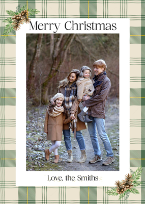 4x5 Plaid Holiday Card